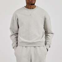 Ensemble 2 pièces pour homme : Sweat-shirt à col rond oversize et short, tenue décontractée ample et polyvalente avec poches latérales