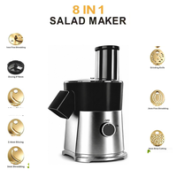 Mesin Pengolah Makanan Mini 800W untuk Rumah Tangga, Pembuat Salad Sayuran Elektrik dengan Fungsi Pemotong Pisau Emas dan Harga Terjangkau