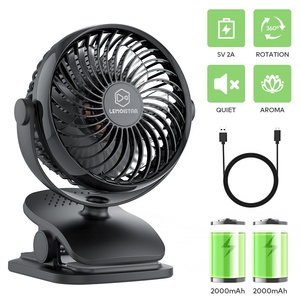 Ventilador de Clip Portátil de 4 Pulgadas con Batería Seca, 3 en 1, de Escritorio, con Clip y Soporte de Pared, Pequeño Ventilador de Aroma con Rotación de <span class=keywords><strong>360</strong></span> Grados - Product Image 2