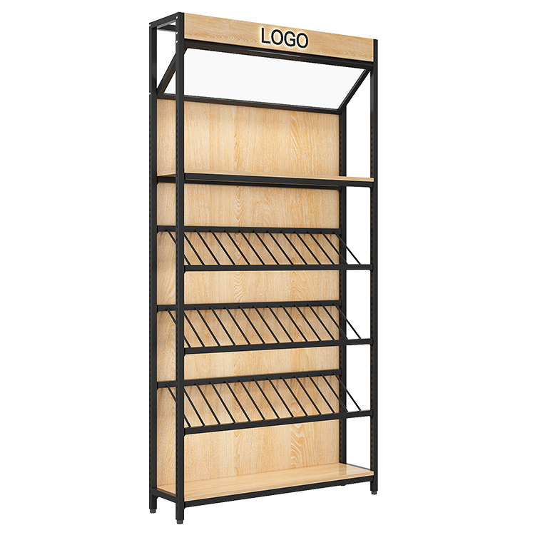 Деревянная настенная стальная стойка на заказ, демонстрационная подставка, диагональный лайтбокс, винный шкаф