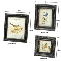 Venta al por mayor, Shabby Chic, juegos de cuadros de pared rústicos personalizados baratos, Mini marco de fotos de madera Funia negro hecho a mano antiguo