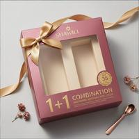 Boîte d'emballage en papier enduit imperméable de luxe personnalisée pour gel douche, impression de logo, voyage