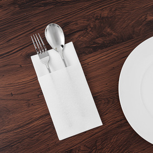 Factory Direct Disposable Dust-Free <strong>Napkin</strong> Fork and Knife <strong>Set</strong> in Custom Paper Bag for Western Restaurant Hotel - Product Image 5