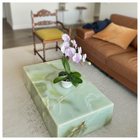 Dalles de luxe en onyx vert victorien poli, taille sur mesure, design personnalisé, pour tables de toilette, carrelage de cuisine, fond de villa