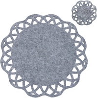 Tapis de table à manger rond résistant à la chaleur personnalisé en usine ensemble de napperons en feutre écologique imperméable et résistant à l'huile avec sous-verres