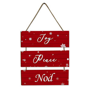 3 زينة عيد الميلاد ريفي ديكور الحائط الخشبي عيد الميلاد علامات عيد الميلاد خمر الثلج شنقا خشبية - Product Image 1