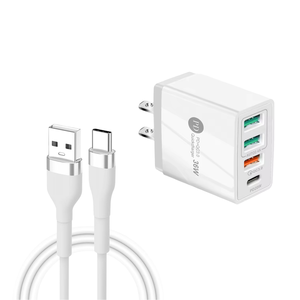 Carga rápida 36w Pd + Qc3.0 <span class=keywords><strong>2</strong></span> Usb Eu Us Plug Usb Carga rápida Tipo C con cable de carga rápida - Product Image 4