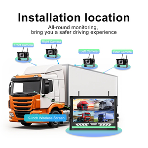 Tín hiệu mạnh mẽ 9 inch IPS DVR màn hình với 4 cái không dây sao lưu máy ảnh, không dây phía sau xem hỗ trợ đảo ngược hệ thống giám sát - Product Image 4