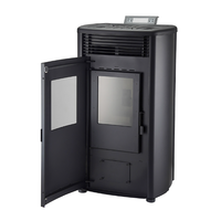 Poêle à granulés en acier de conception nouvelle, chauffage autonome d'intérieur avec ventilateur à convection pour la maison, les espaces de vie et les bureaux