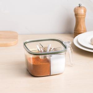 Ensemble de pots à sel et à épices haut de gamme pour cuisine domestique, avec compartiments multiples, quatre-en-un, support à épices moderne et luxueux - Product Image 5