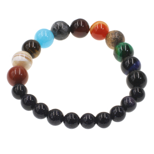 10mm Solar System Planet Natural Stone <strong>Bracelet</strong> Beads Agate Crystal <strong>Amethyst</strong> Healing Energy Stone <strong>Bracelet</strong> - Product Image 5
