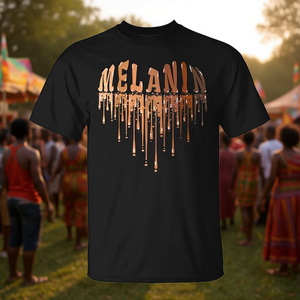 Camiseta Drippin Melanin Heart Love Black History Pride para niñas, manga corta, cuello redondo, impresión digital - Product Image 3