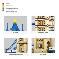 Puente de la Torre de Londres, Moderno, de Plástico ABS, 1031 Piezas, Juego de Construcción DIY, Bloques de Construcción Educativos para Edades de 7 a 14 Años