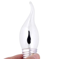 HoneyFly – ampoule C35 Edison Orange E27 E14, lumière 220V 3W, effet de scintillement Vintage, lampe à pointe de bougie