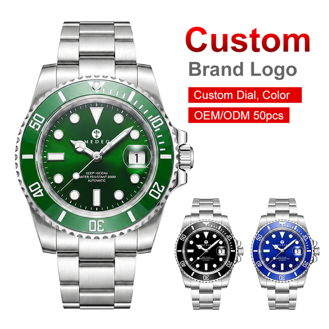 Classic Business Charm Luxury Mechanical Automatic Analog Wristwatch Sapphire Crystal Stainless Steel Luminous Hands 9015