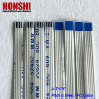 Kabel FFC Kustom 6-Pin 1.0mm, Perakitan Kabel FFC Berisolasi PVC, Kabel Pipih Fleksibel untuk Laptop, Harness Kabel Tembaga