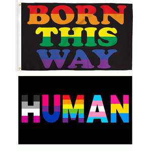 Drapeaux LGBT sur le thème des relations humaines et robotiques, fierté gay, transgenre, bisexuel - Product Image 2