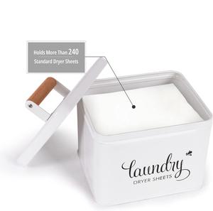 Distributeur de feuilles de séchage en métal Conteneur Couvercle Distributeur d'<span class=keywords><strong>adoucissant</strong></span> pour buanderie Décor Séchoir Organisateur de vêtements - Product Image 3