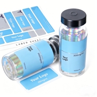Étiquette autocollante personnalisée en vinyle pour bouteille de liquide imperméable 3ml 5ml 10ml, colle pour peptides, logo