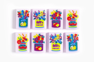 Ensemble de Mahjong Américain de Luxe Lilas, 160 Tuiles Gravées, Collection Botanique Personnalisée, Design Alimentaire Harvest <span class=keywords><strong>Cuisine</strong></span>, Cadeau Boutique - Product Image 5