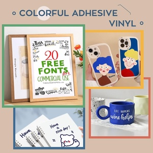 8 colores para cortadores de camafeo de silueta Cricut, troqueles de superficie brillante para carteles artesanales, rollos de vinilo adhesivo permanente - Product Image 6