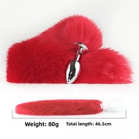 Accessoires SM sexy : Plug anal en métal compact en forme de queue de renard, couleur unie, pour l'entraînement et le développement des compétences intimes, articles pour adultes, pour le flirt