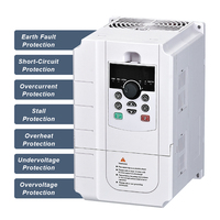 Convertisseur de puissance triphasé 1,5 kW/2,2 kW 220 V, commande vectorielle PID, variateur de fréquence