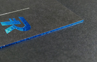 Cartes de visite et cartes de remerciement personnalisées, impression recto verso, papier couché 600g, couleur Pantone, feuille d'or bleue, vente chaude