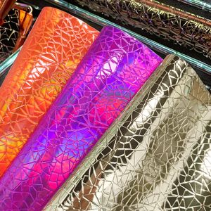 30*135cm Metallic Holographic Broken Mirror Embossed PU Faux <strong>Leather</strong> Fabric Synthetic <strong>Leather</strong> <strong>for</strong> Shoe/Bag/Handbag/<strong>DIY</strong> - Product Image 5