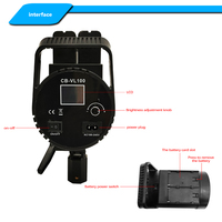Lumière LED vidéo de studio professionnelle 100W avec télécommande portable COB pour le streaming en direct et la prise de vue vidéo, utilisable comme lampe selfie
