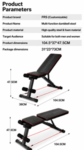 <span class=keywords><strong>Banc</strong></span> <span class=keywords><strong>de</strong></span> <span class=keywords><strong>musculation</strong></span> pliable FRS stable et multifonctionnel, réglable en inclinaison (7 niveaux), plat et déclinant, pour haltères, idéal pour la maison et la salle <span class=keywords><strong>de</strong></span> sport - Product Image 3