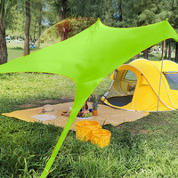 Tente de plage portable à une pièce, imperméable, protection solaire pour 4 personnes, pour l'été