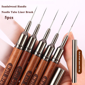 <span class=keywords><strong>Pinceau</strong></span> Stylo Nail Art à Pointe <span class=keywords><strong>Extra</strong></span> Fine en Nylon, Manche en Bois de Luxe, Forme Ovale, Tailles 6mm/18mm, Vente Chaude - Product Image 3