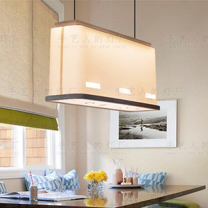 Luminaire suspendu design rectangulaire E27 LED, protection des yeux, pour restaurant, bar, salle à manger, café - Product Image 4