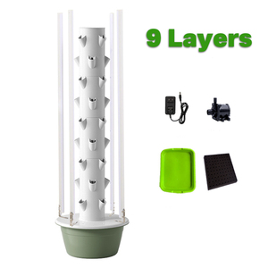 Tour <span class=keywords><strong>hydroponique</strong></span> verticale à 9 niveaux pour la <span class=keywords><strong>culture</strong></span> hors-sol de fleurs et de laitues, avec éclairage LED pour la croissance des plantes - Product Image 5