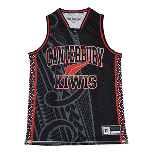 Magliette Personalizzate FQ per Squadre di <span class=keywords><strong>Basket</strong></span> Nazionali Oceaniche, Jersey con Motivi Maori Koru e Tatuaggio <span class=keywords><strong>Felce</strong></span> Argentata, Top Sportivi Sublimati NZ - Product Image 4