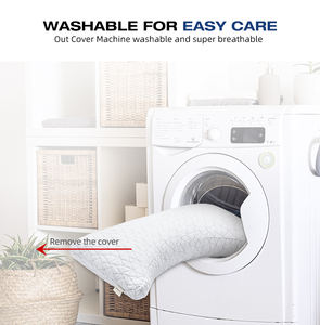 <span class=keywords><strong>Oreiller</strong></span> en mousse à mémoire <span class=keywords><strong>de</strong></span> <span class=keywords><strong>forme</strong></span> cervicale déchiqueté réglable en bambou <span class=keywords><strong>ferme</strong></span> moyen pour adultes dormeurs latéraux - Product Image 6