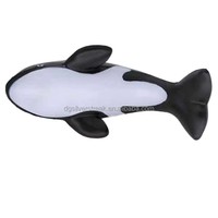 Balle anti-stress en PU en forme de dauphin, personnalisable avec logo, jouet à presser pour le bureau, la salle de sport, la thérapie, commande en gros, matériau durable