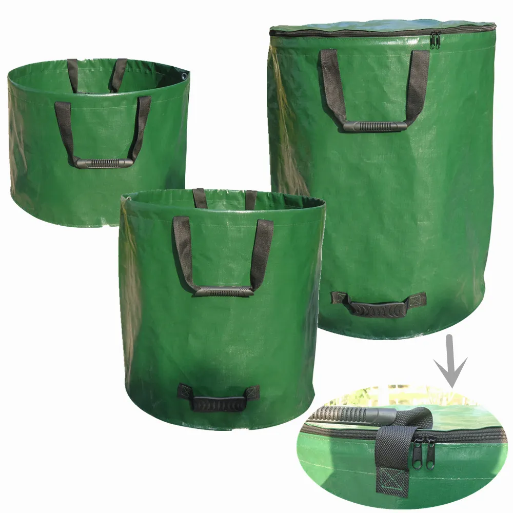 High Quality 100L /150L/200L Heavy Duty Reusable Leaf Bags Garden Leaf Collector Bag For Collecting Leaves