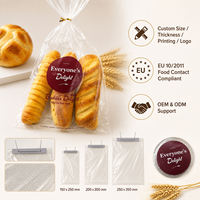 Sacs à pain micro-perforés en LDPE imprimés sur mesure, emballage respirant pour boulangerie, pour pain frais