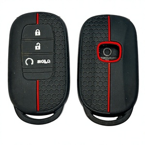 Housse de protection en silicone pour clé de voiture Honda Civic Accord HR-V CR-V CRV 2022 <span class=keywords><strong>2023</strong></span> 4 5 boutons, coque de clé de voiture, porte-clés, accessoires de voiture - Product Image 1