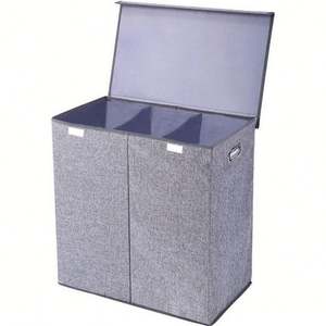 Panier à linge pliable avec couvercle, directement de l'usine, durable et imperméable, panier pliable pour vêtements, pour utilisation dans la salle de bain - Product Image 1