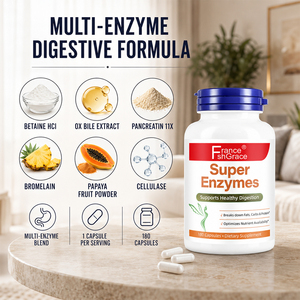 Suplemento de Enzimas de Marca Privada Shecome, 180 Cápsulas, Favorece una Digestión Saludable para Adultos, Cápsulas de Enzimas Dietéticas - Product Image 6