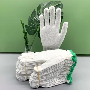 China Factory Direct Weiße Sicherheits handschuhe Strick handschuhe Baumwoll arbeits handschuhe für die Industrie