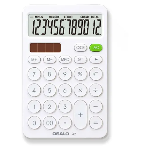 Kalkulator elektronik mini desktop bisnis tenaga surya (termasuk baterai) dan MODERNOFFICE