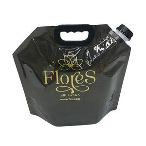 Bolsa de Plástico PE Negra Brillante de Seguridad con Impresión Personalizada, a Prueba de Fugas, con Boquilla y Asa para Líquidos Químicos - Product Image 1