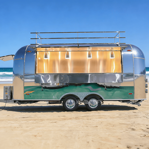 Stainless Steel <b>Towable</b> Mobile Food Trailer for Snack Food Candy Chips with Rust Resistant Design - Product Image 5
