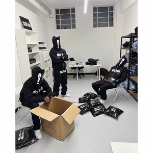 Yingling Nuevo Sudadera con Capucha Larga Oversize Unisex de Algodón 100% de Alto Gramaje, Transpirable, con Doble Cremallera, para Otoño, Color Liso, Estilo Boxy Esencial Personalizable - Product Image 1