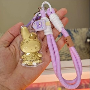 Llavero Dorado de My Melody de Shuibei, Forma 3D, Colgante Portátil para Bolsa, Regalo para Novia - Product Image 2