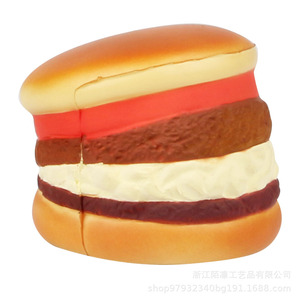 Cartoon Food Multi Layer Burger Pu Foam High <b>Rebound</b> Fidget Toy For 2 To 4 Years Unisex - Product Image 4